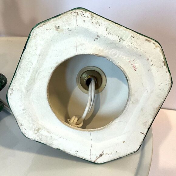 Vintage lighted ceramic Christmas tree; glitter snow Holland Mold Table top tree - Picture 7 of 7